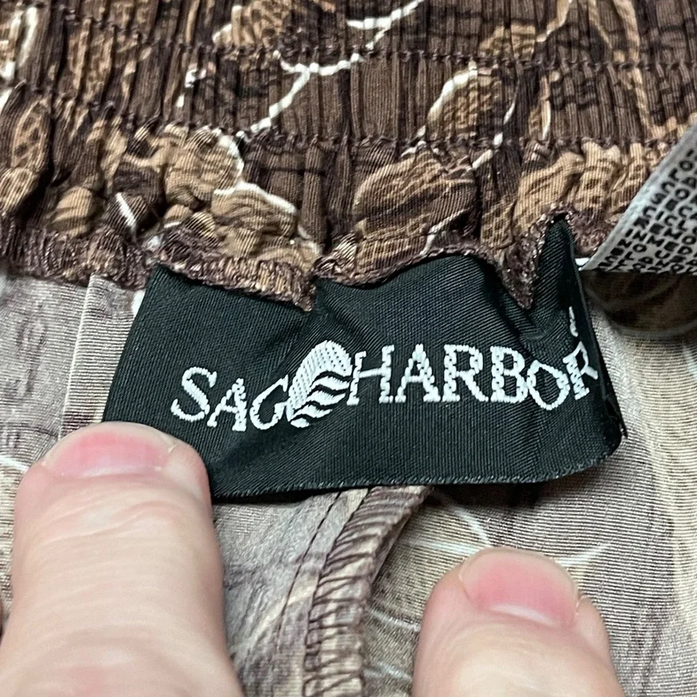 Vintage Sag Harbor 90s Y2K Black Floral Midi Skirt Button Up Women‎ Large